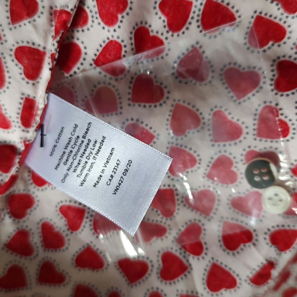 Talbots New Without Tags Heart Button Up - image 5